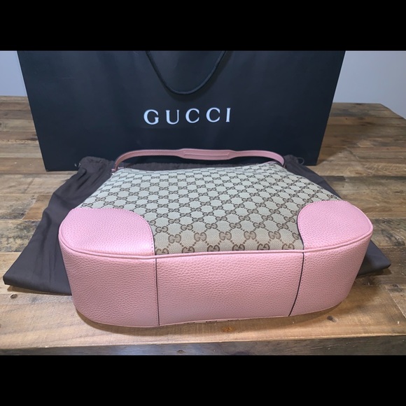 Gucci Original GG Logo Canvas/Leather Hobo Bag - Picture 5 of 8